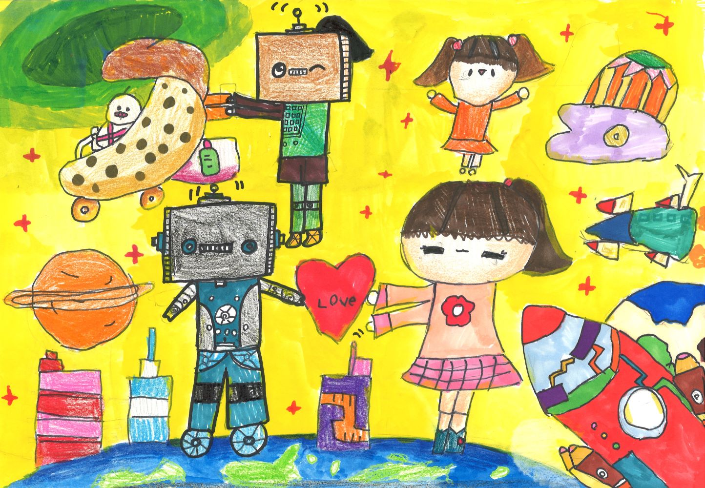 [그리기 저학년 부문_장려] 우리가 사랑한 로봇 이미지