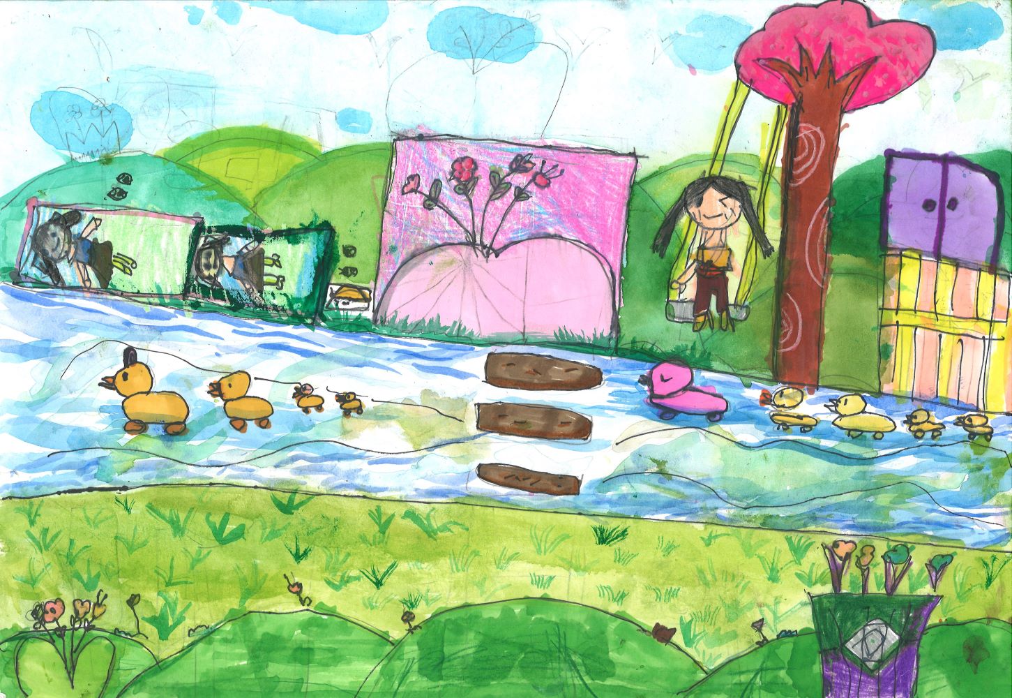 [그리기 저학년 부문_장려] 불광천 작은 도서관 이미지