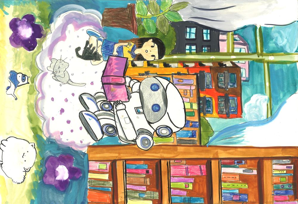 [그리기 고학년 부문_장려] 책 읽어주는 AI 이미지