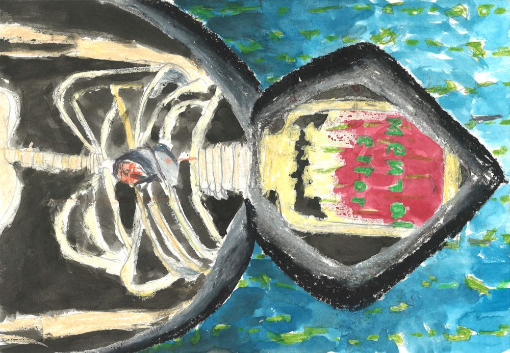 [그리기 고학년 부문_장려] 디지털 중독으로 병드는 사람들 이미지