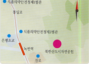 북한산 도시자연공원 조망장소 위치안내