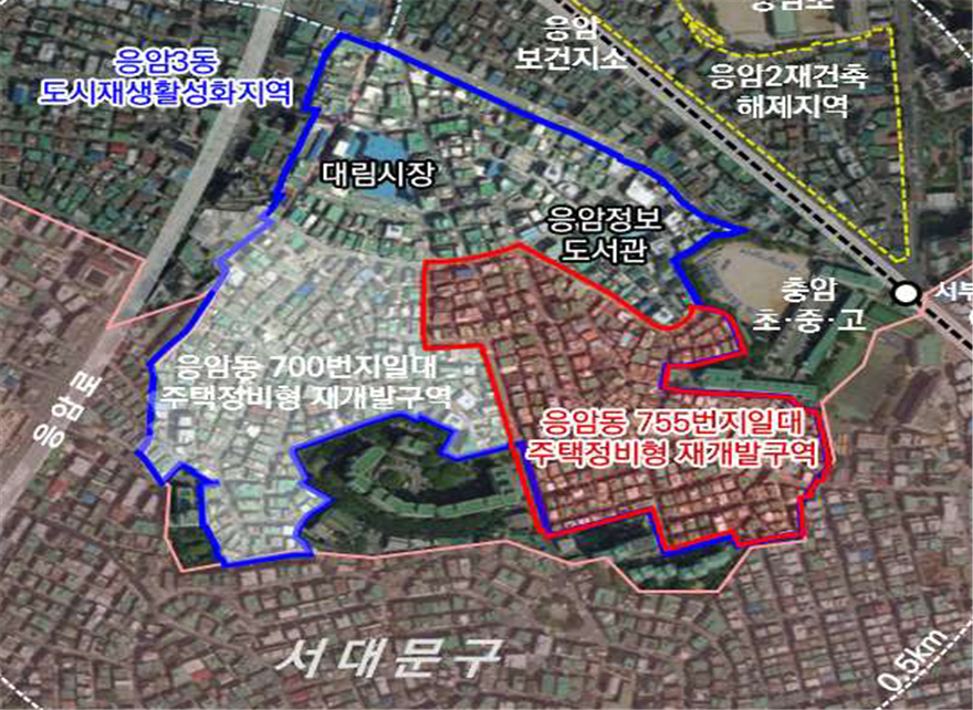 응암동 755번지 일대 주택정비형 재개발사업 위치도