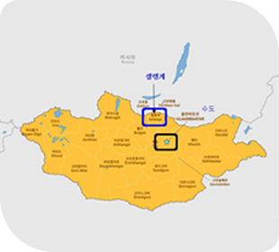 몽골 셀렝게도 위치 지도